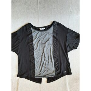 The North Face Womens XL FlashDry Mesh Outdoor Top Blouse Short Sleeve Back Slit